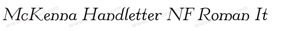 McKenna Handletter NF Roman Italic字体转换